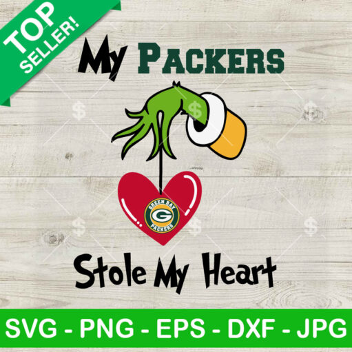 Grinch My Packers Stole My Heart Svg