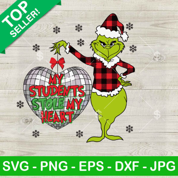 My Students Stole My Heart Disco Ball SVG