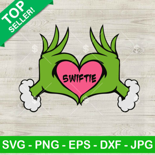 Grinch hand Swiftie christmas SVG