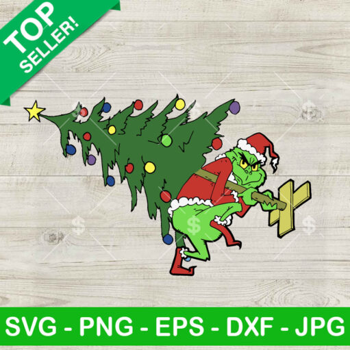 Santa Grinch And Christmas Tree Svg