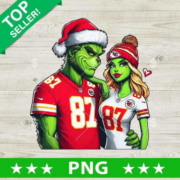 Grinch Couple Travis Kelce 87 PNG