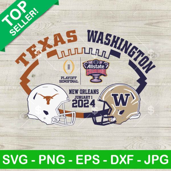 Texas Longhorns vs Washington Huskies SVG, Texas Longhorns Playoff Semifinal SVG, Football SVG PNG DXF EPS