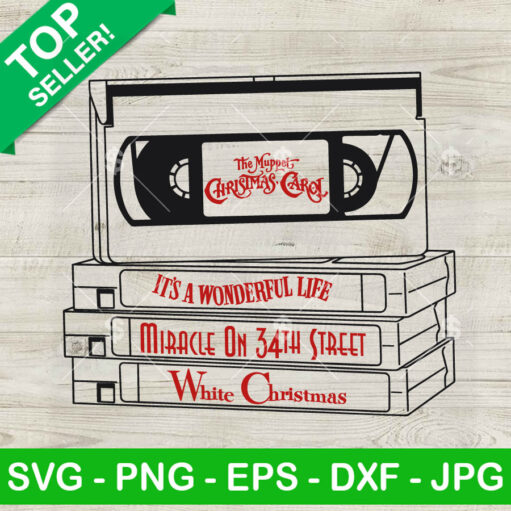 Vhs The Muppets Christmas Carol White Christmas Svg