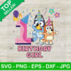 Bluey Bingo 1st Birthday Girl SVG