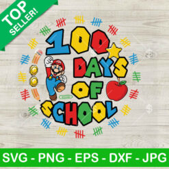 Super Mario Happy 100 Days Of School SVG
