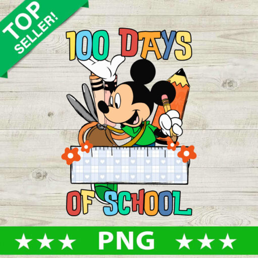 Mickey 100 Days Of School Costume Name PNG