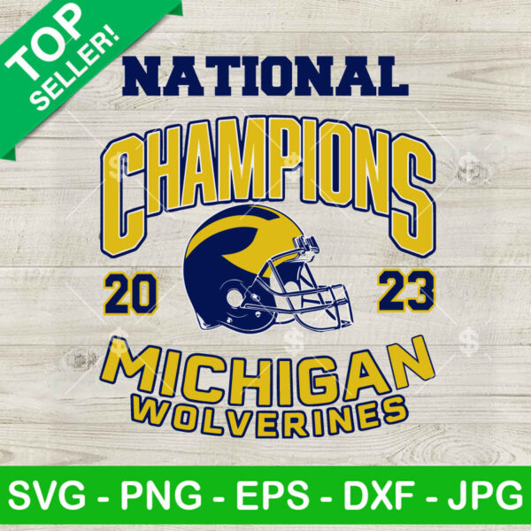 National Champions Michigan Wolverines 2023 SVG