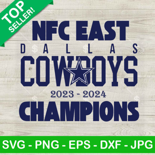 Nfc East Champions Dallas Cowboys 2023 2024 Svg