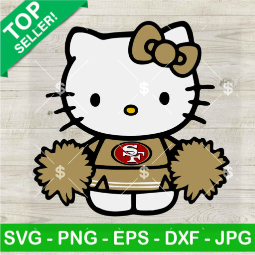 Hello Kitty San Francisco 49ers Cheerleader SVG