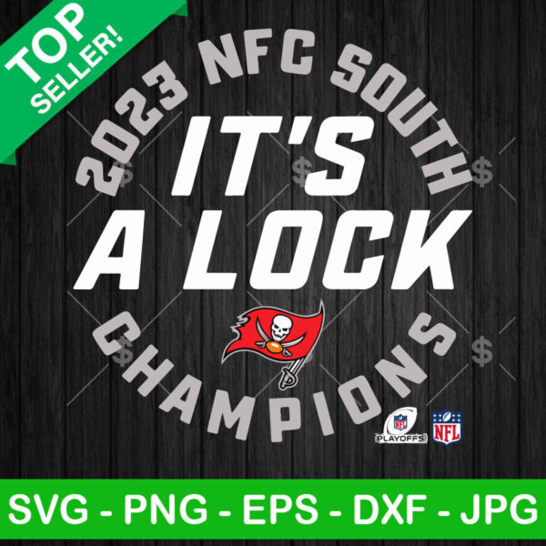Tampa Bay Buccaneers It's A Lock NFC South Champions SVG, Tampa Bay Buccaneers SVG, NFC South Champions SVG PNG DXF EPS