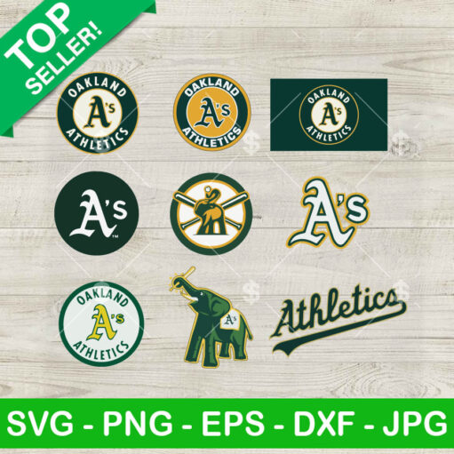 Oakland Athletics Baseball SVG bundle