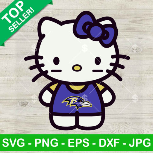 Hello Kitty Baltimore Raven SVG