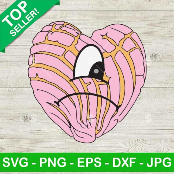 Bad Bunny Sad Heart Concha SVG