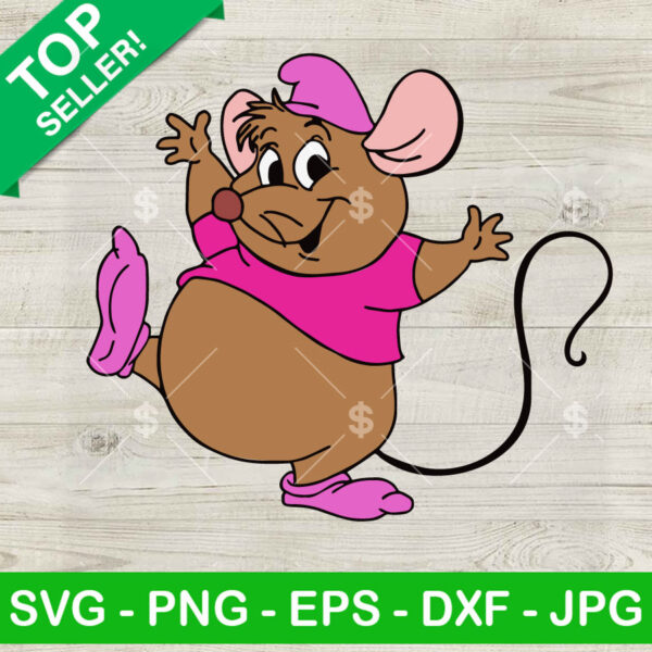 Gus Gus Mouse Cinderella Disney Valentine SVG, Gus Gus Mouse SVG, Mouse Cinderella Disney SVG PNG DXF