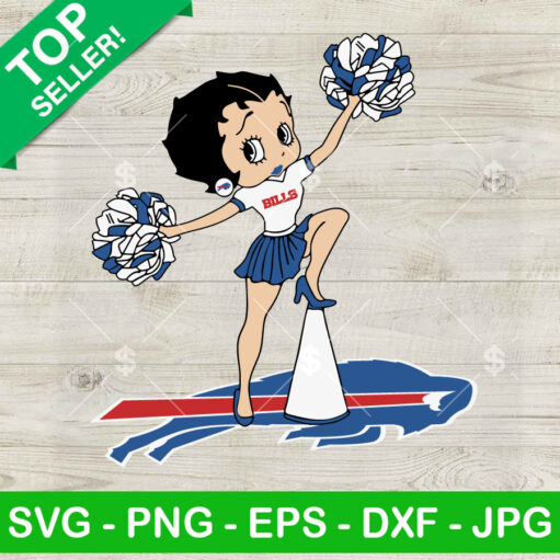 Betty Boop Cheerleader Buffalo Bills SVG