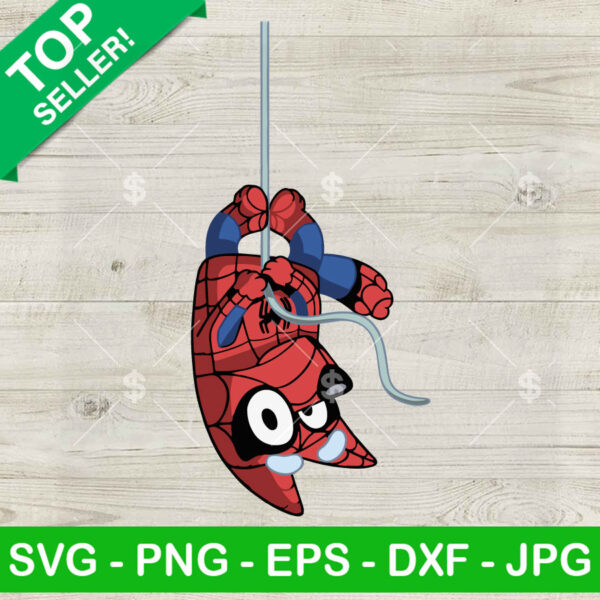 Bluey Spider Man SVG, Bandit Heeler Bluey Spider man SVG, Spider man SVG PNG