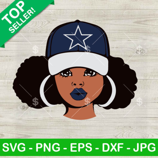 Black Girl Dallas Cowboys Svg