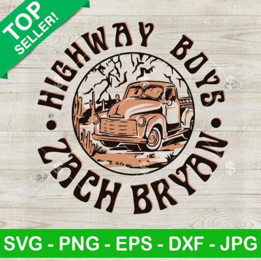 Highway Boys Zach Bryan Svg