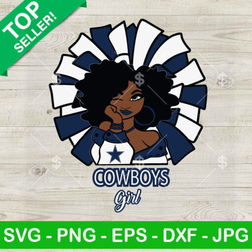 Dallas Cowboys Girl Nfl Cheerleader Svg