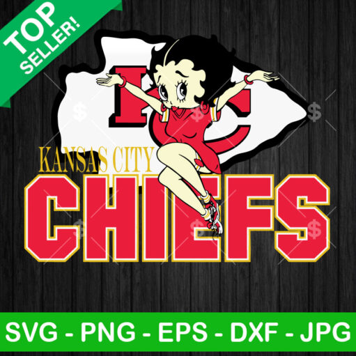 Betty Boop Kansas City Chiefs Svg