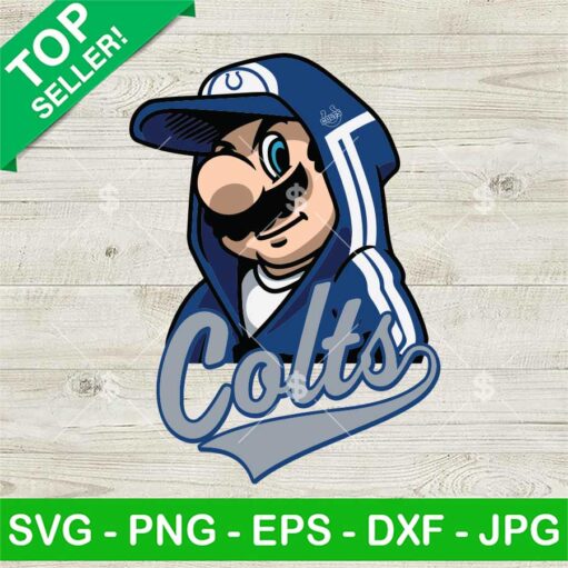 Super Mario Indianapolis Colts Football SVG