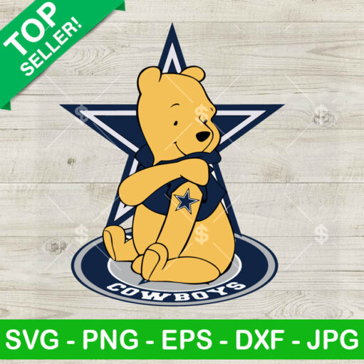 Winnie The Pooh Dallas Cowboys SVG