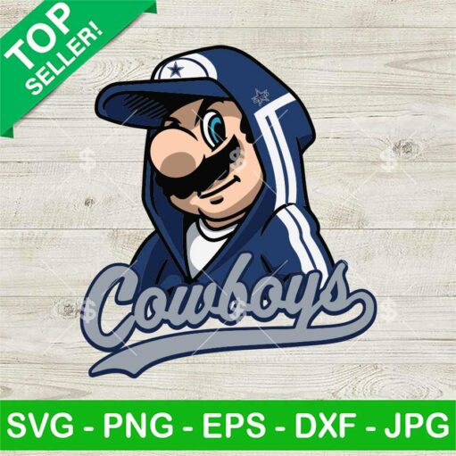 Super Mario Dallas Cowboys NFL SVG