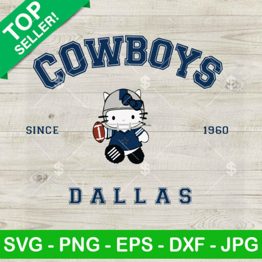 Hello Kitty Dallas Cowboys Since 1960 Svg