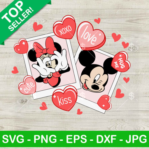 Mickey Minnie Mouse Couple Valentine Svg