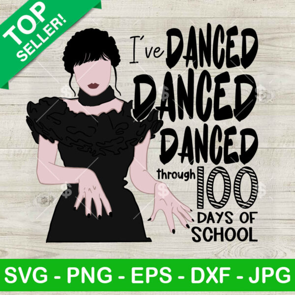 100 Days Of School Wednesday Addams SVG