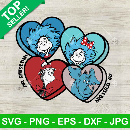 Dr Seuss Day Candy Heart SVG