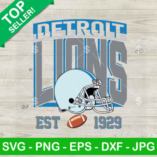 Detroit Lions Est 1929 SVG