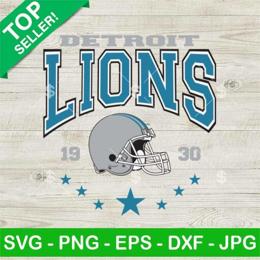 Detroit Lions Football 1930 Svg