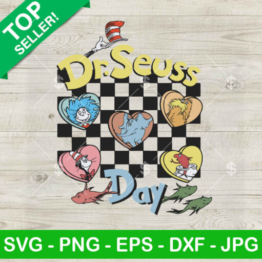 Vintage Dr Seuss Day Heart SVG