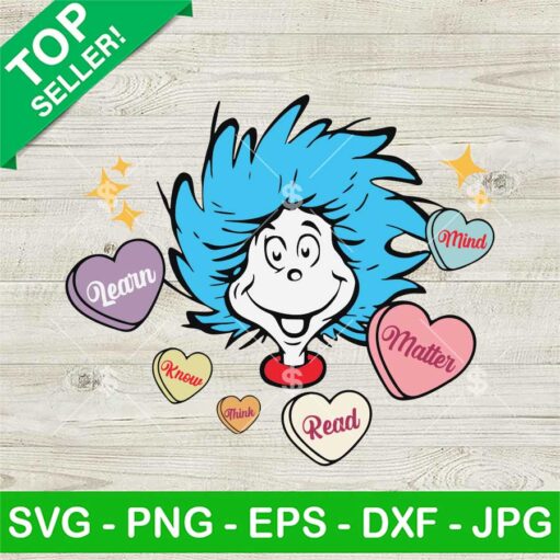 Dr Seuss Candy Hearts Svg