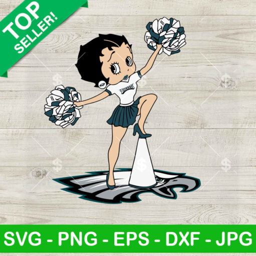 Betty Boop Cheerleader Philadelphia Eagles SVG