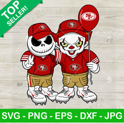 Jack Skellington And Pennywise San Francisco 49ers SVG