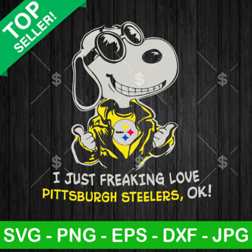 I just freaking love Pittsburgh Steelers Snoopy SVG