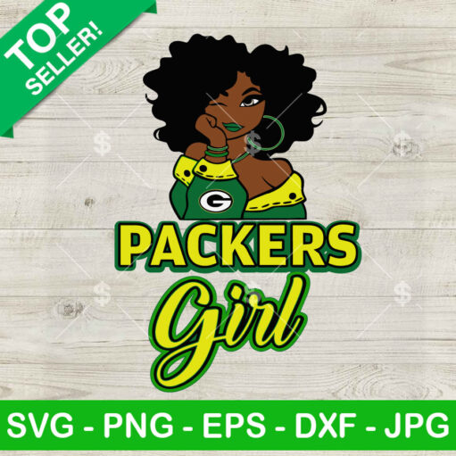 Packers Girl Black woman SVG