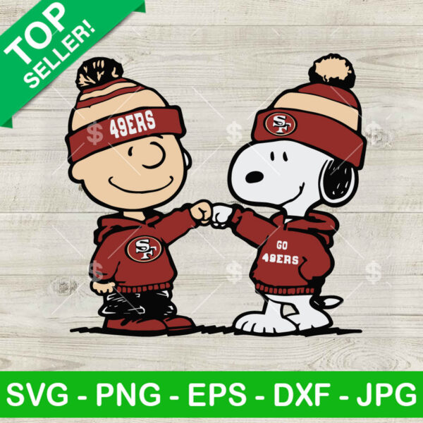 Snoopy and Charlie Brown 49ers SVG
