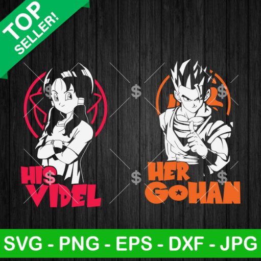 His Videl Her Gohan Dragon Ball Valentine Svg