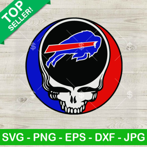 Grateful Dead Skull Buffalo Bills SVG