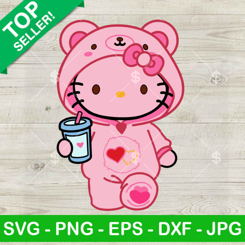 Cute Pink Hello Kitty SVG, Kawaii Kitty SVG, Kitty Cat SVG, Hello Kitty SVG