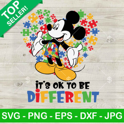 Mickey Mouse It's Ok To Be Different SVG