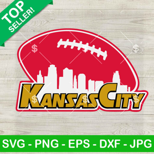 Kansas City Chiefs Football Skyline SVG