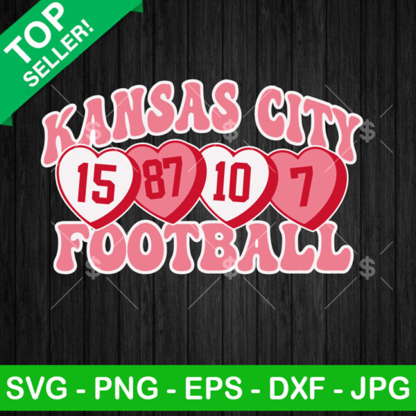 Kansas City 15 87 10 7 Football SVG
