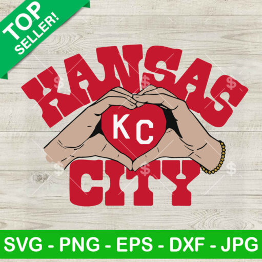 Kansas City Chiefs Heart Hands Svg