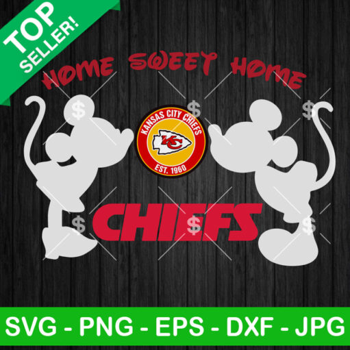 Mickey Minnie Home Sweet Home Kansas City Chiefs Svg