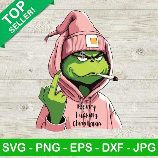 Middle Finger Grinch Fucking Christmas SVG