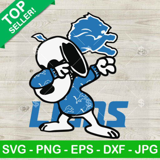 Dabbing Snoopy Detroit Lions Football Svg